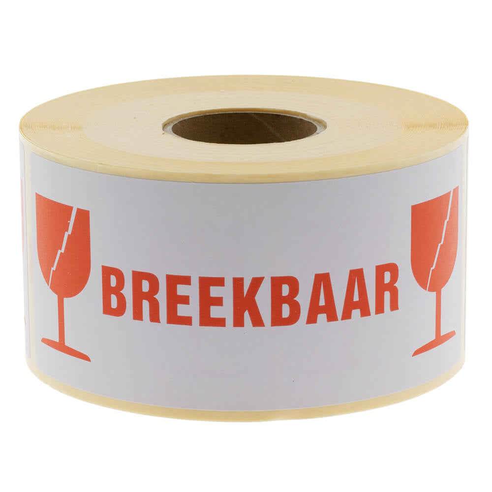 500x Etiket 'Breekbaar'