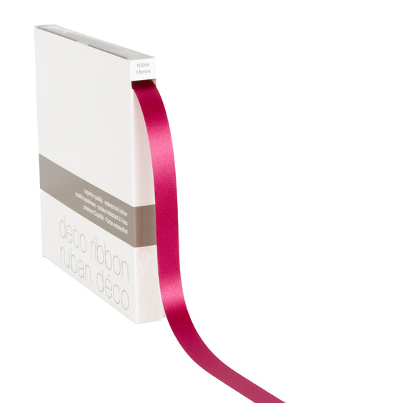 Lint satijn Fuchsia MEDIUM (15mm x 100m)