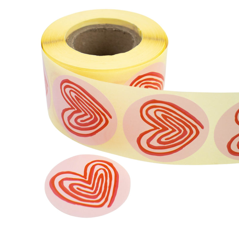 500x sticker 'Line heart' 50mm