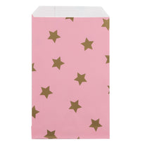 200x Papieren Zakjes Stars Gold 12x19cm