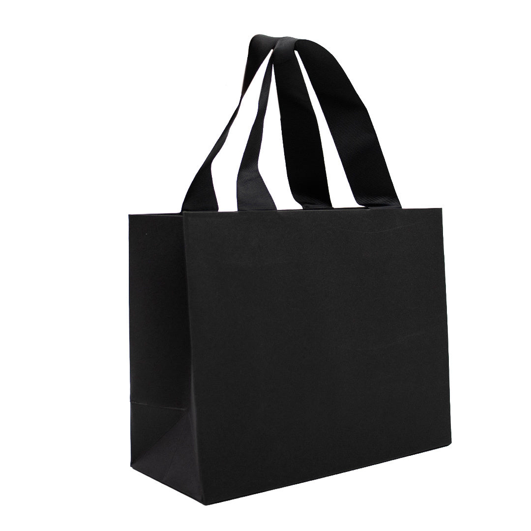 10x cadeautasjes Mat Zwart A5
