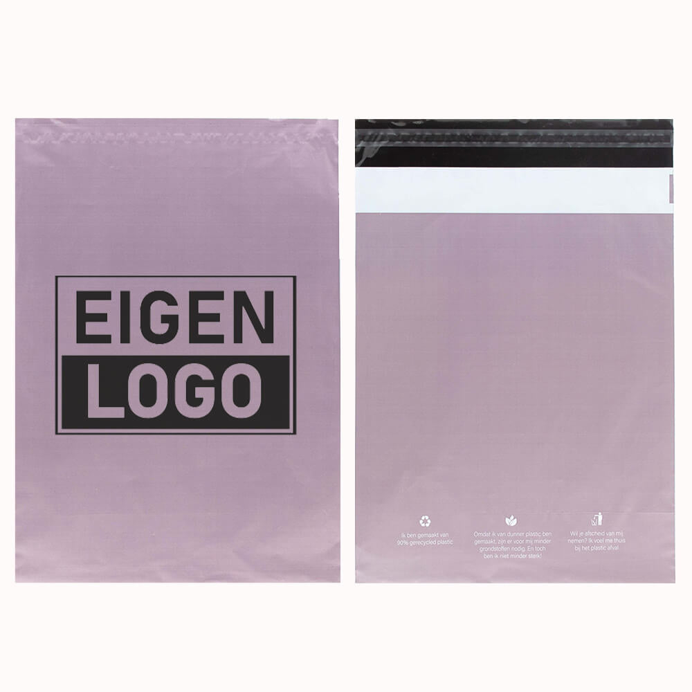 ECO verzendzakken bedrukken Lila Medium
