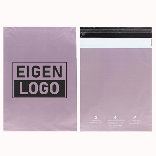 ECO verzendzakken bedrukken Lila Medium