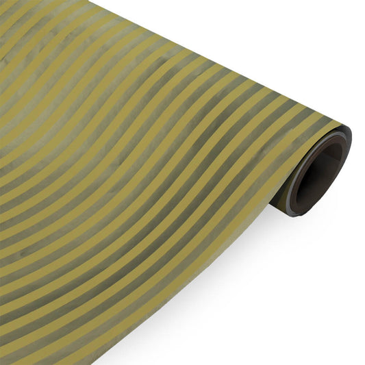 Inpakpapier Goud Gemetalliseerde strepen 50cm x 100mtr