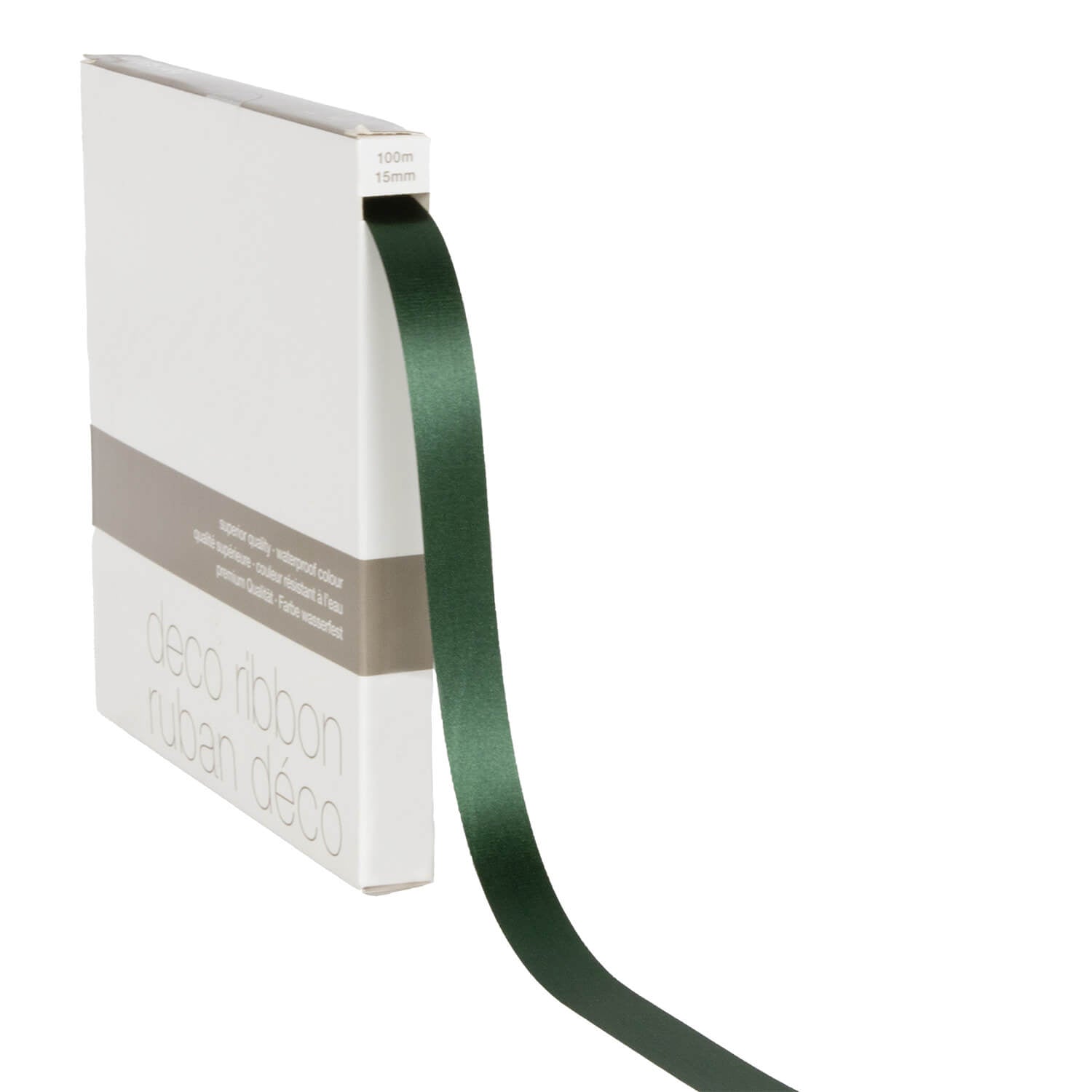 Lint satijn Donker Groen MEDIUM (15mm x 100m)