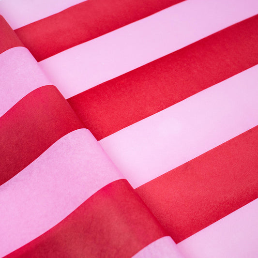 Vloeipapier 50x70cm Stripes Pink