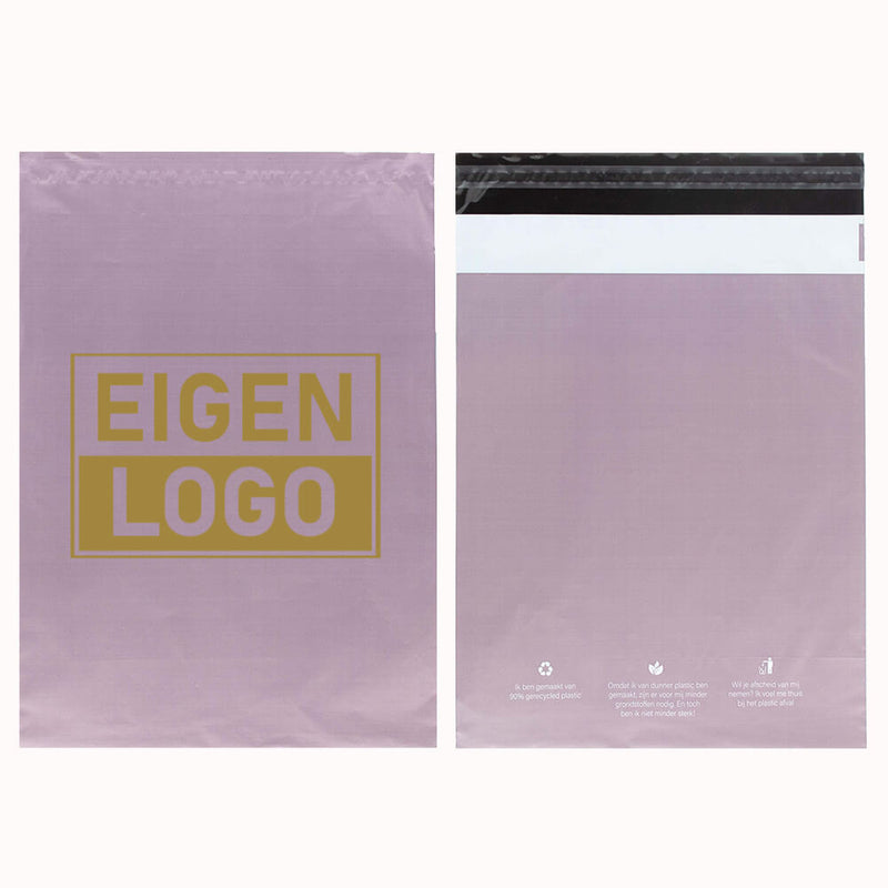 ECO verzendzakken bedrukken Lila Medium