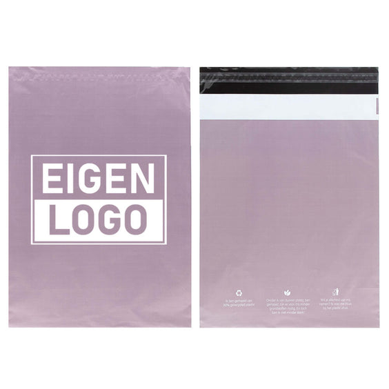 ECO verzendzakken bedrukken Lila Medium