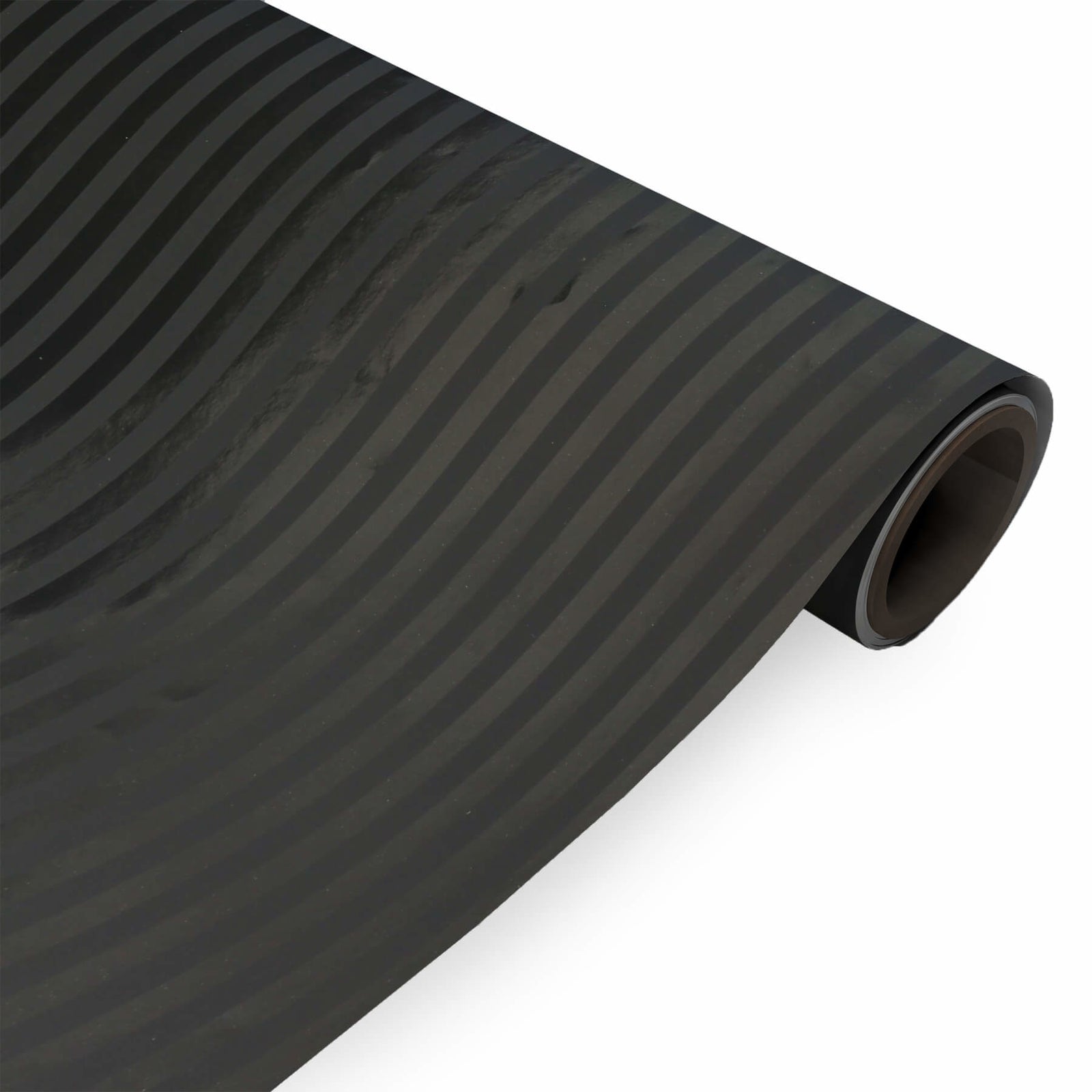 Inpakpapier Zwart/grijs Gemetalliseerde strepen 50cm x 100mtr
