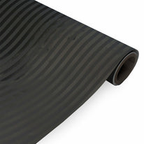 Inpakpapier Zwart/grijs Gemetalliseerde strepen 50cm x 100mtr