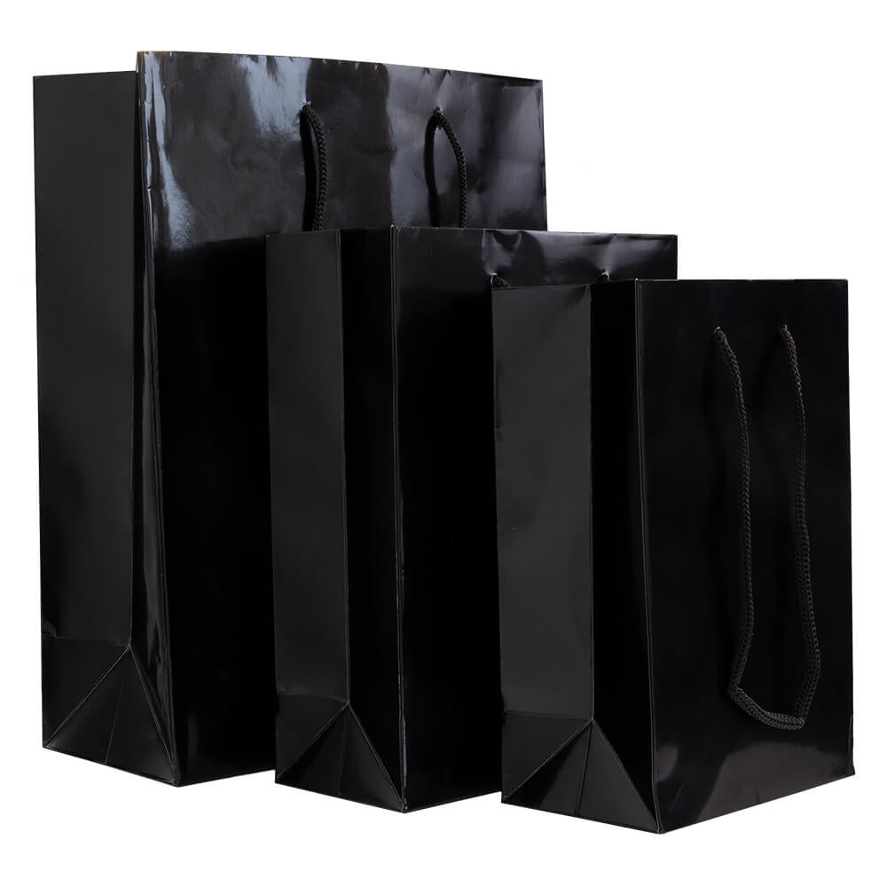 10x cadeautasjes Zwart Extra klein