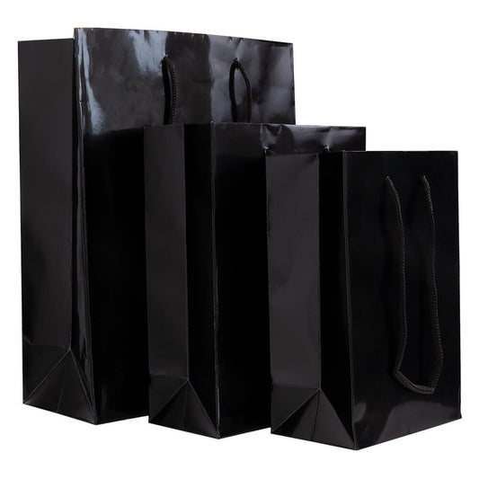 10x cadeautasjes Zwart Extra klein