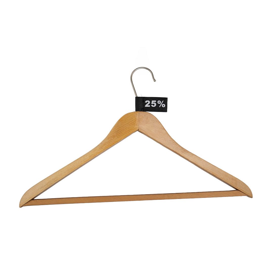 50x Kledinglabel 3x6cm - 25% zwart