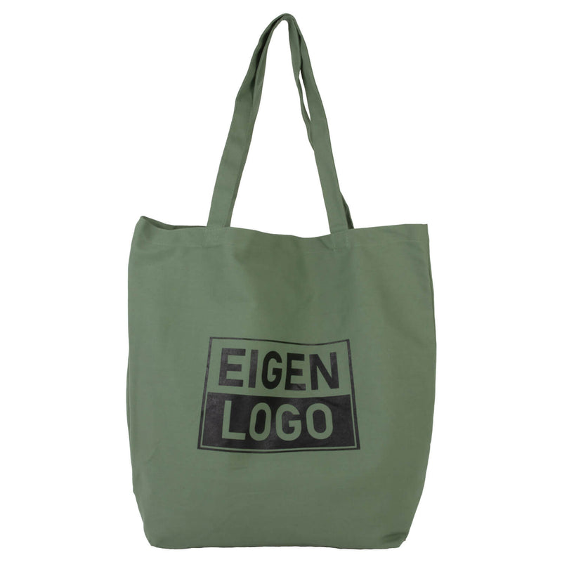 Katoenen tas bedrukken 54x48+14cm Groen - Spoed