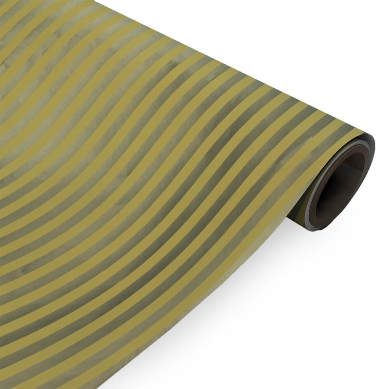 Inpakpapier Goud Gemetalliseerde strepen 30cm x 100mtr
