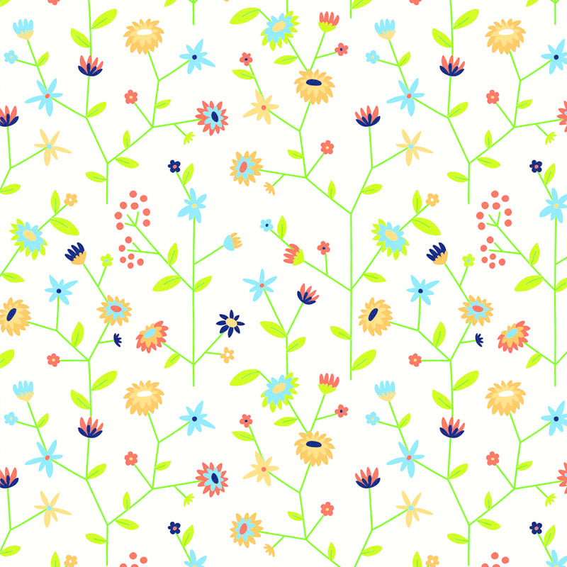 Inpakpapier Graspapier Bloemen 50cm x 200mtr