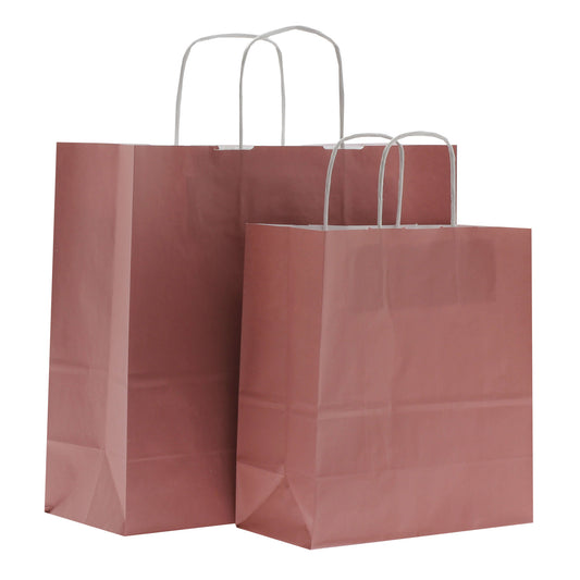 50x papieren tasjes Roze Small