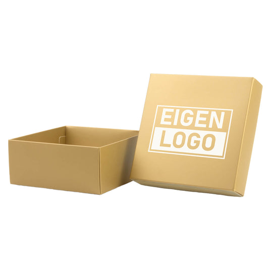 Geschenkdoos bedrukken Goud 125x125x55mm