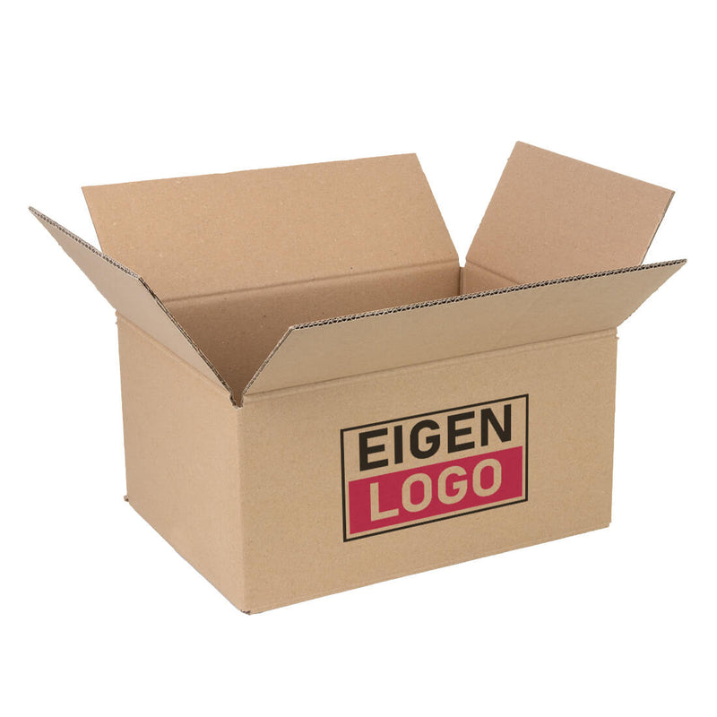 Dozen bedrukken Bruin Dubbelgolf 304x217x150mm