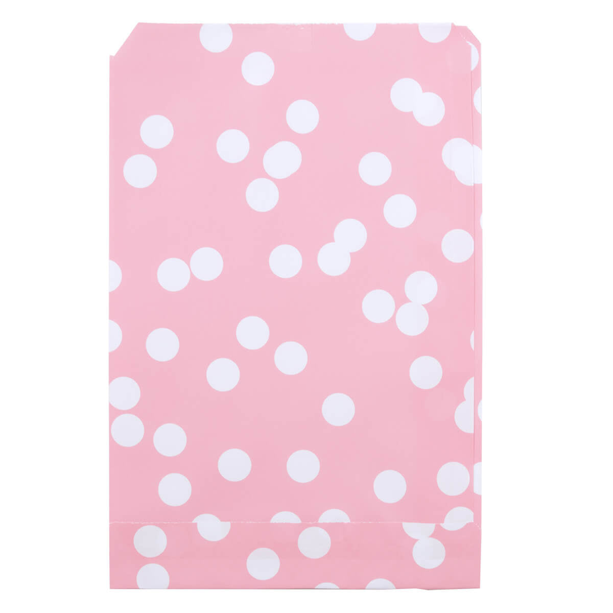 200x Papieren Zakjes Dots Roze 17x25cm