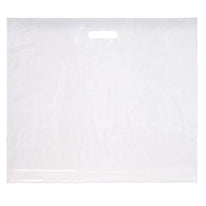 250x Plastic tassen 60x51+2x4cm wit