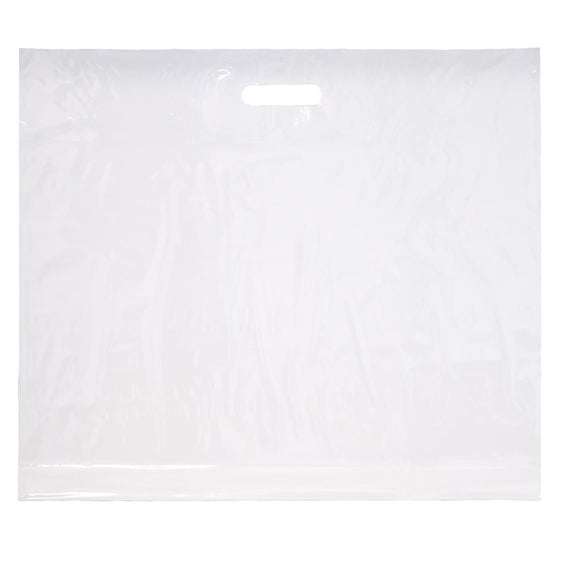 250x Plastic tassen 60x51+2x4cm wit