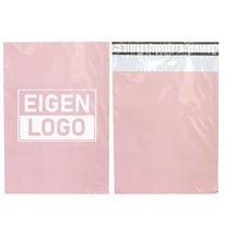 Roze verzendzakken bedrukken Medium