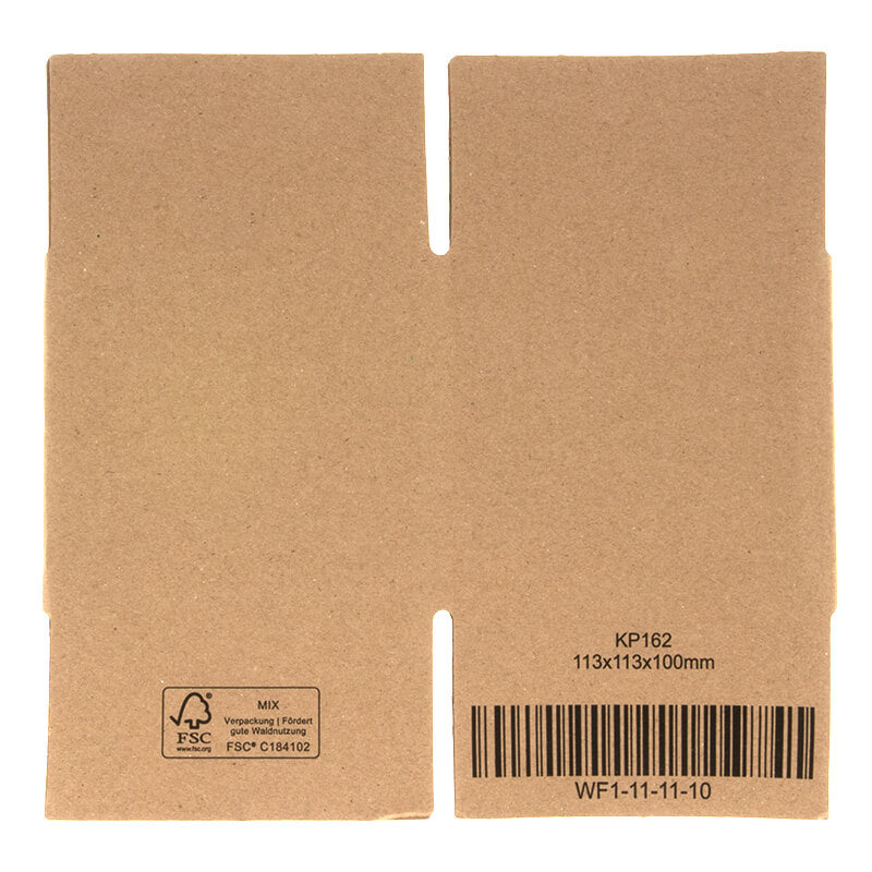 Kartonnen dozen bruin 113x113x100mm