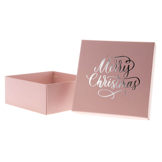 20x Kerst Geschenkdoos Roze 125x125x55mm