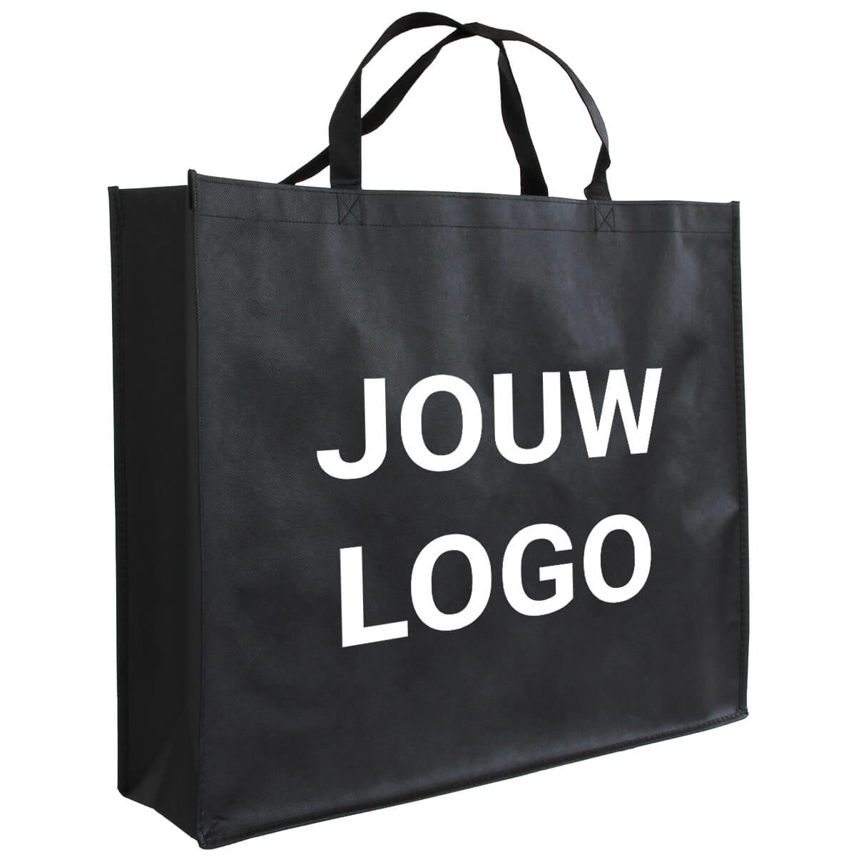 Shopper bedrukken Zwart non woven 54x14x45cm - Spoed