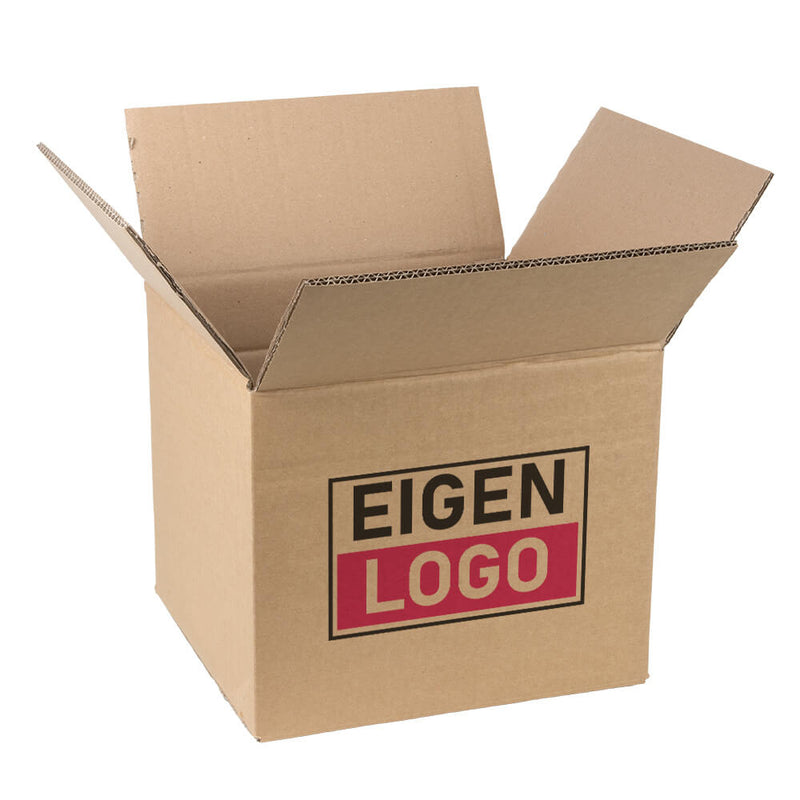 Dozen bedrukken Bruin Dubbelgolf 300x275x250mm