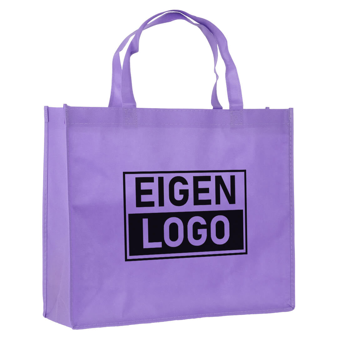 Shopper bedrukken Lila non woven 42x12x35cm