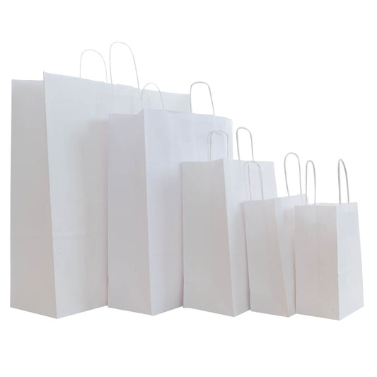 50x papieren tassen wit in diverse formaten