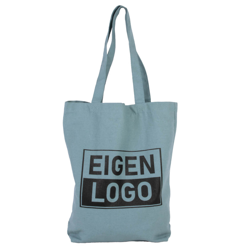 Katoenen tas bedrukken 38x42+10cm Blauw - Spoed