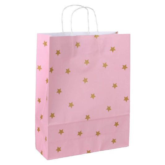 50x papieren tasjes Stars Gold A3