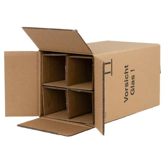 10 x Wijnverzenddoos met inlay 4 flessen
