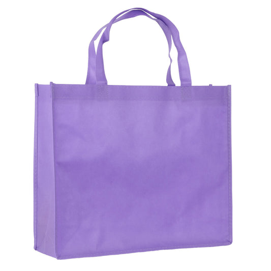 10x Shopper Lila non woven 42x12x35cm