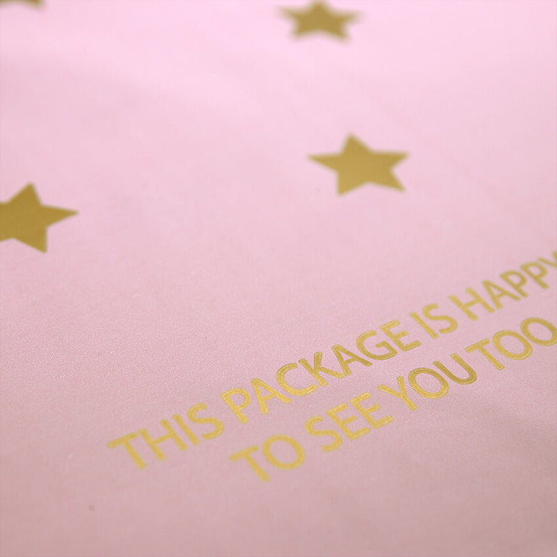 100x verzendzakken Stars Gold Small Retoursluiting