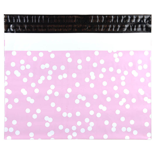 100x verzendzakken Dots Roze Large