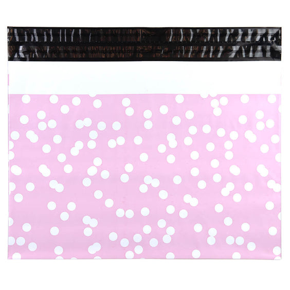 100x verzendzakken Dots Roze Large