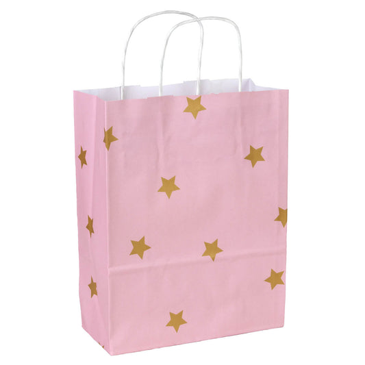 50x papieren tasjes Stars Gold A5