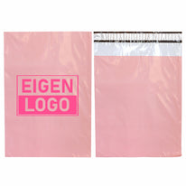 Roze verzendzakken bedrukken met NEON Medium