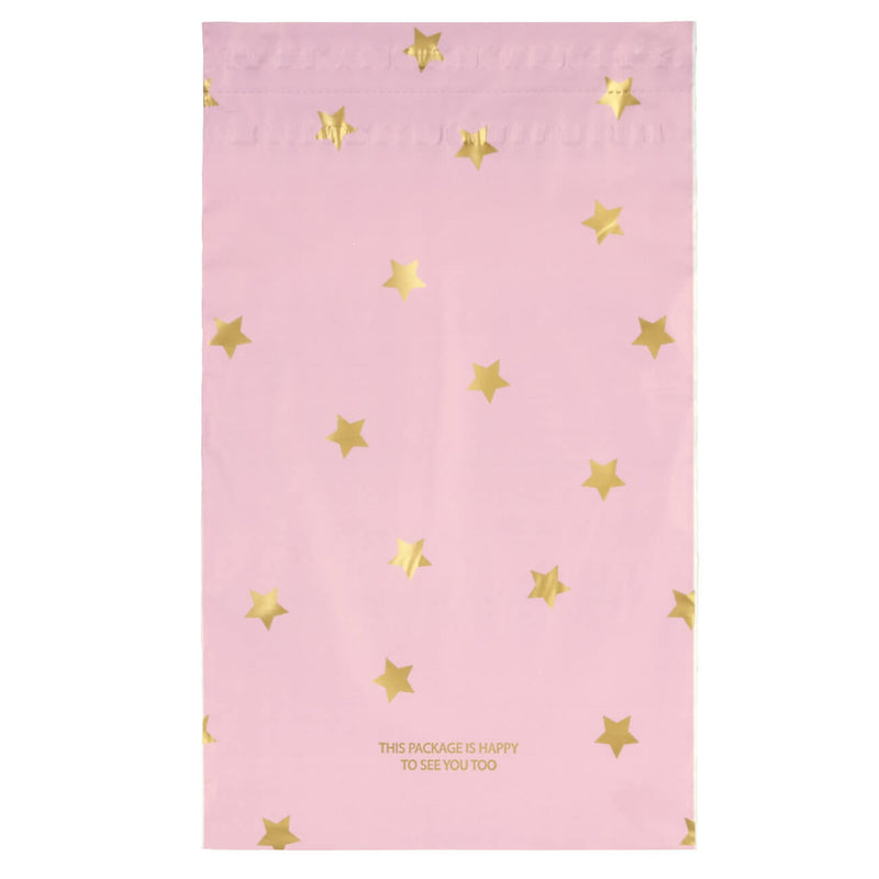 100x verzendzakken Stars Gold Small Retoursluiting