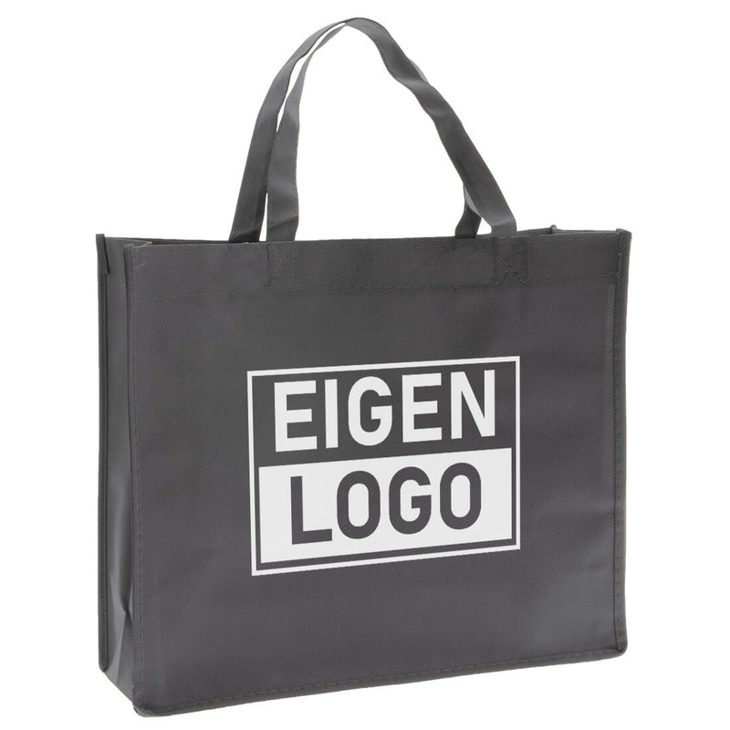 Shopper bedrukken Grijs non woven 42x12x35cm - Spoed