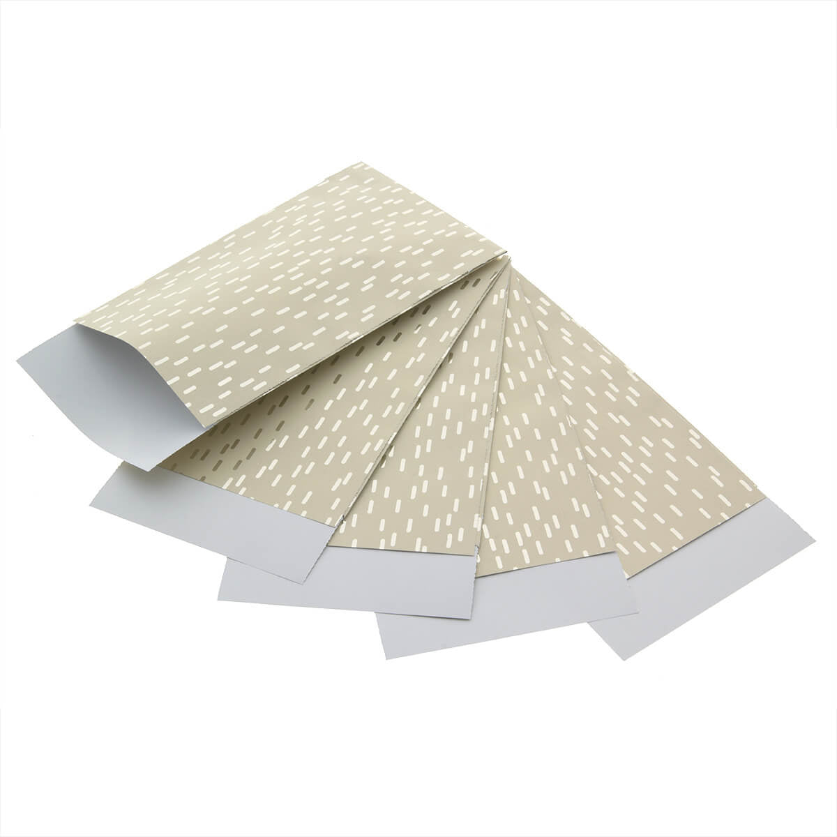 200 x Papieren Zakjes Zilveren streepjes 7x13cm