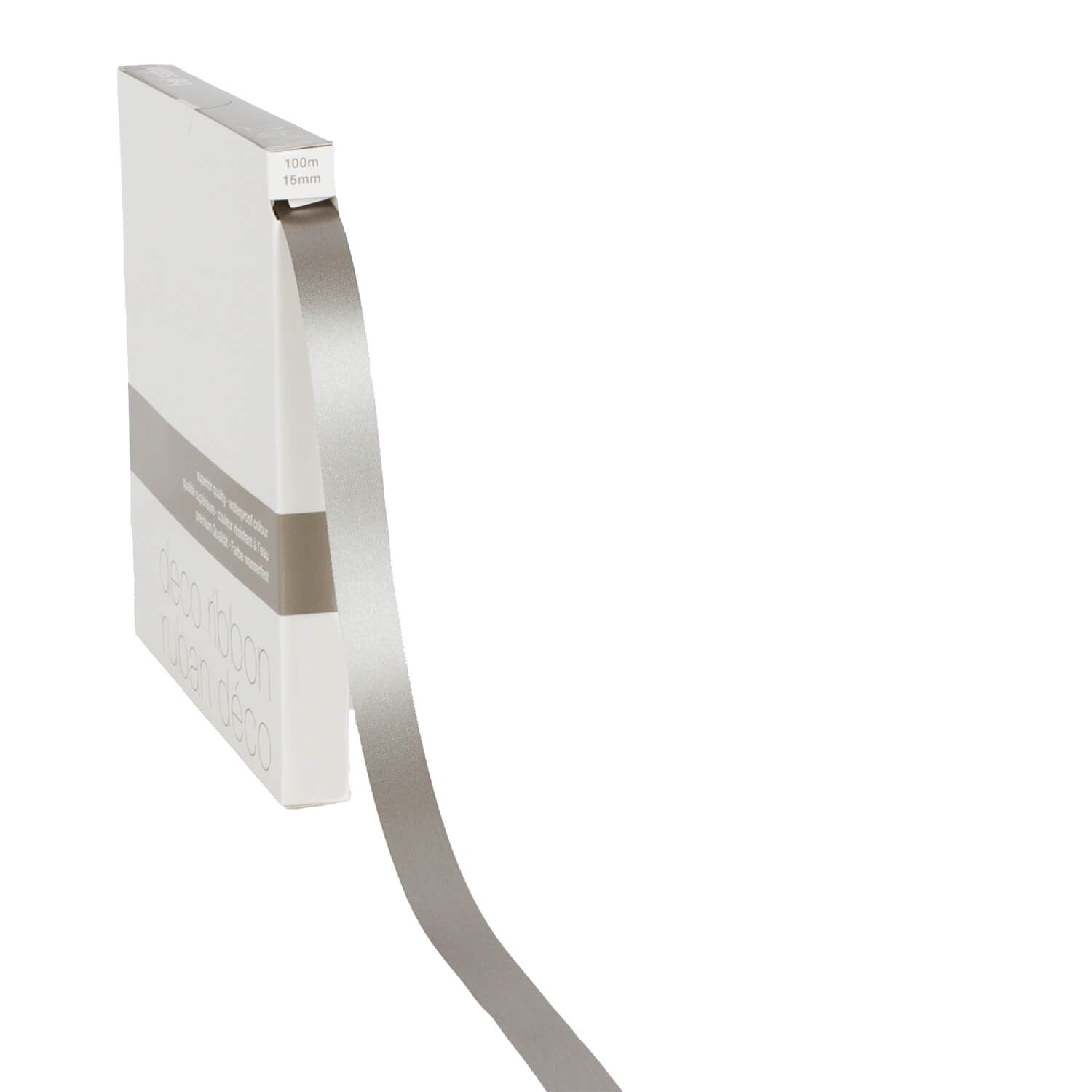 Lint satijn Zilver MEDIUM (15mm x 100m)