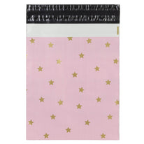 100x verzendzakken Stars Gold Medium Retoursluiting