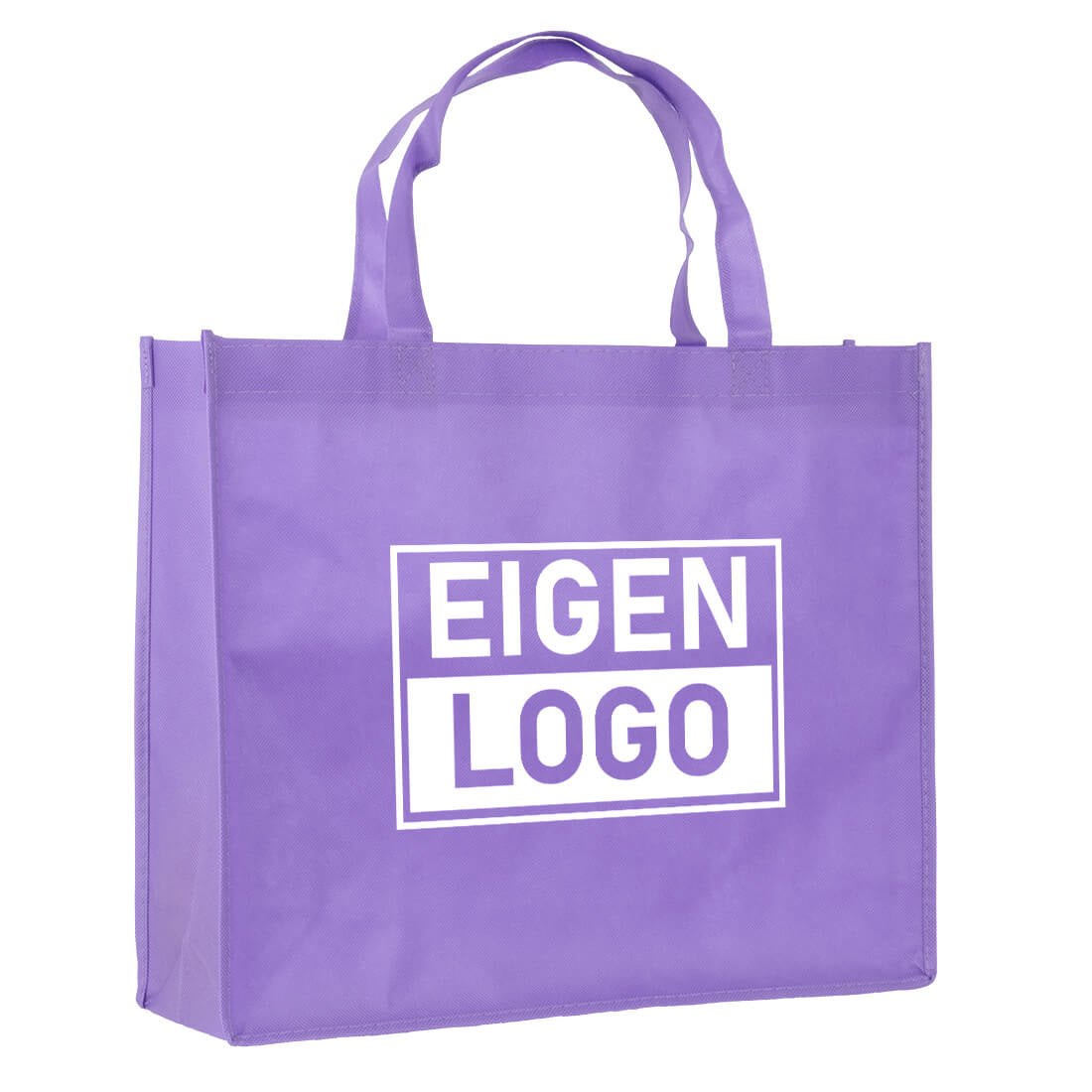 Shopper bedrukken Lila non woven 42x12x35cm