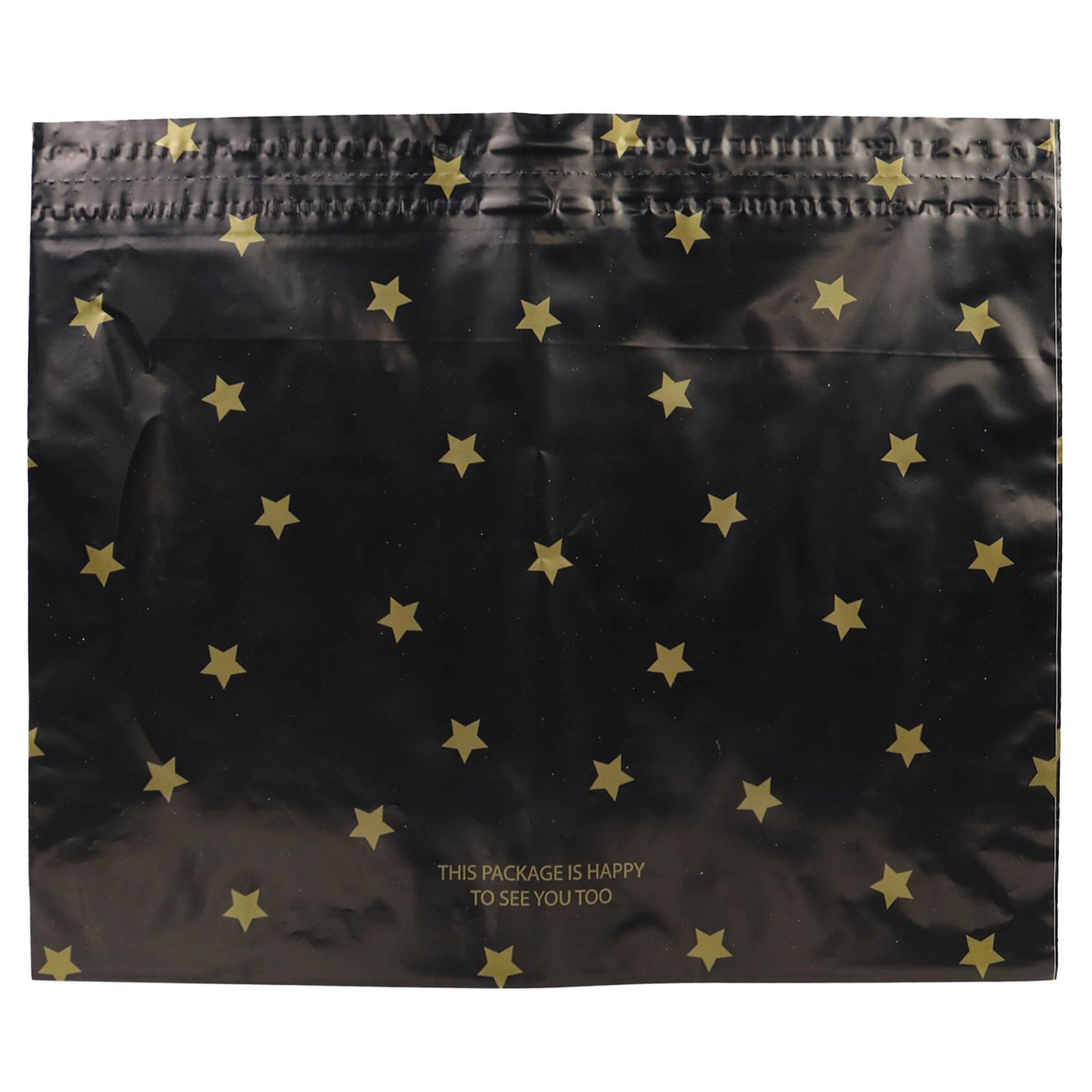 100x verzendzakken Black Stars Gold Large