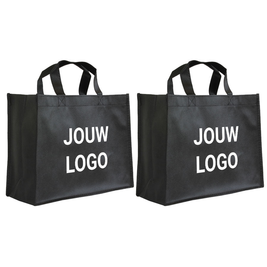 Shopper bedrukken Zwart non woven 32x12x25cm - Spoed